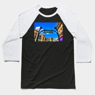 Paris Metro Art Nouveau Sign Baseball T-Shirt